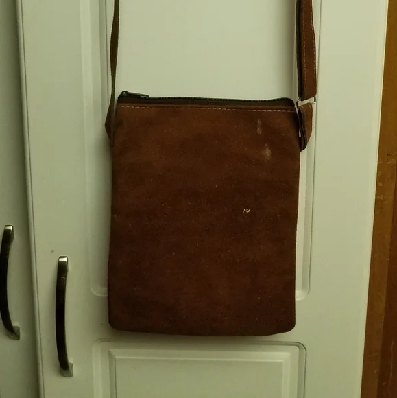 🍭Unbranded vintage two pocket embroidered small adjustable crossbody bag - Picture 6 of 11